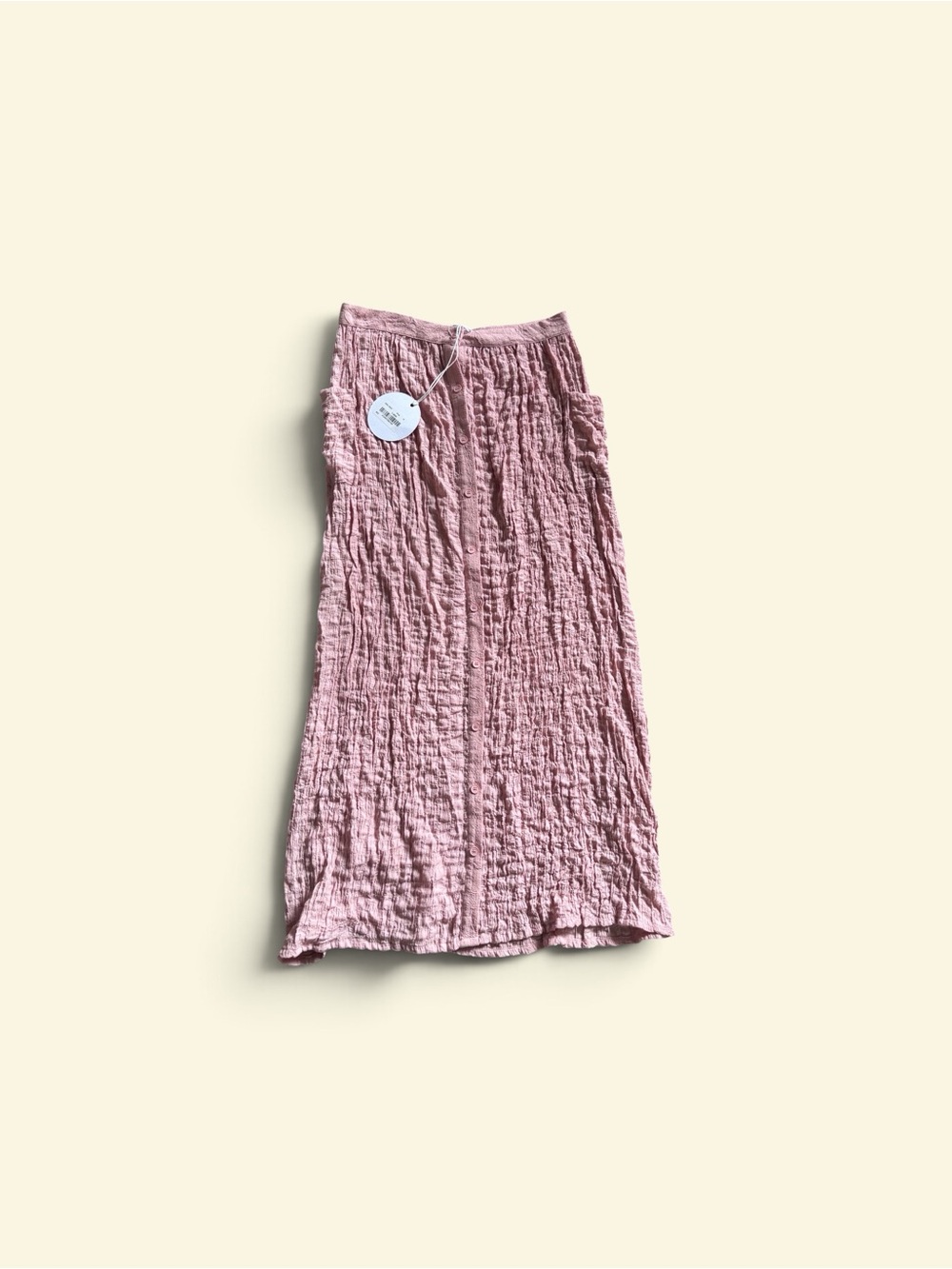 Kids Pink Textured Maxi Skirt